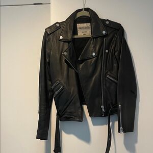 Walter Baker Black Leather Moto Jacket